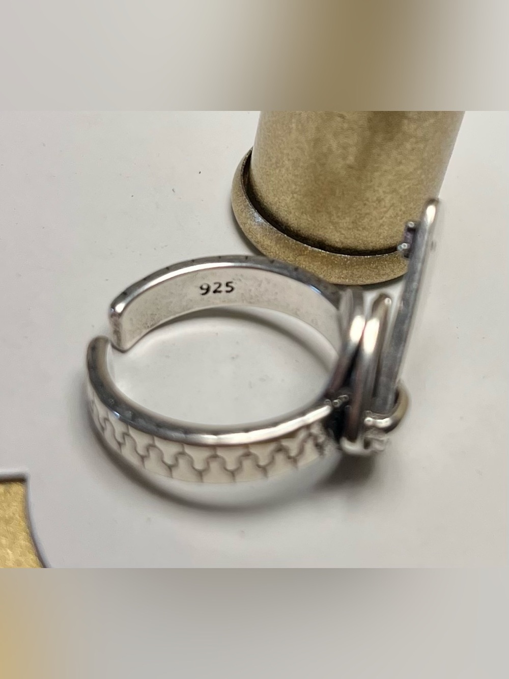 925 Sterling Silver Joey Love Zipper Ring Preloved - Picture 3 of 7